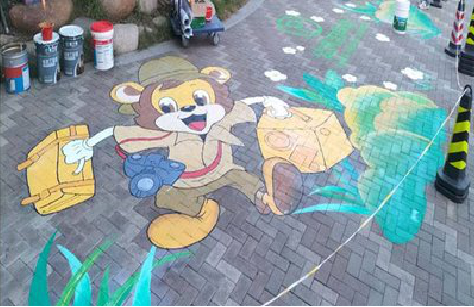 遂昌夏季画地面彩绘会遇到的问题